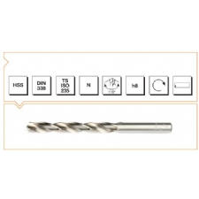 HSS DIN 338 Silindirik Sapl Ksa Matkap Ucu - TALANMI (0,80 Mm)