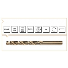 HSS DIN 338 Silindirik Sapl Ksa Matkap Ucu - ALTIN SER (1,10 Mm)